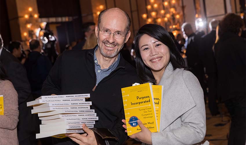 Event guests bought multiple copies of John’s book to spark a purpose-thinking transformation with family, friends and colleagues. 
