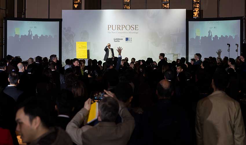 Captivated by the talk, guests eagerly inquired about John’s crusade to enhance private-sector purpose. 