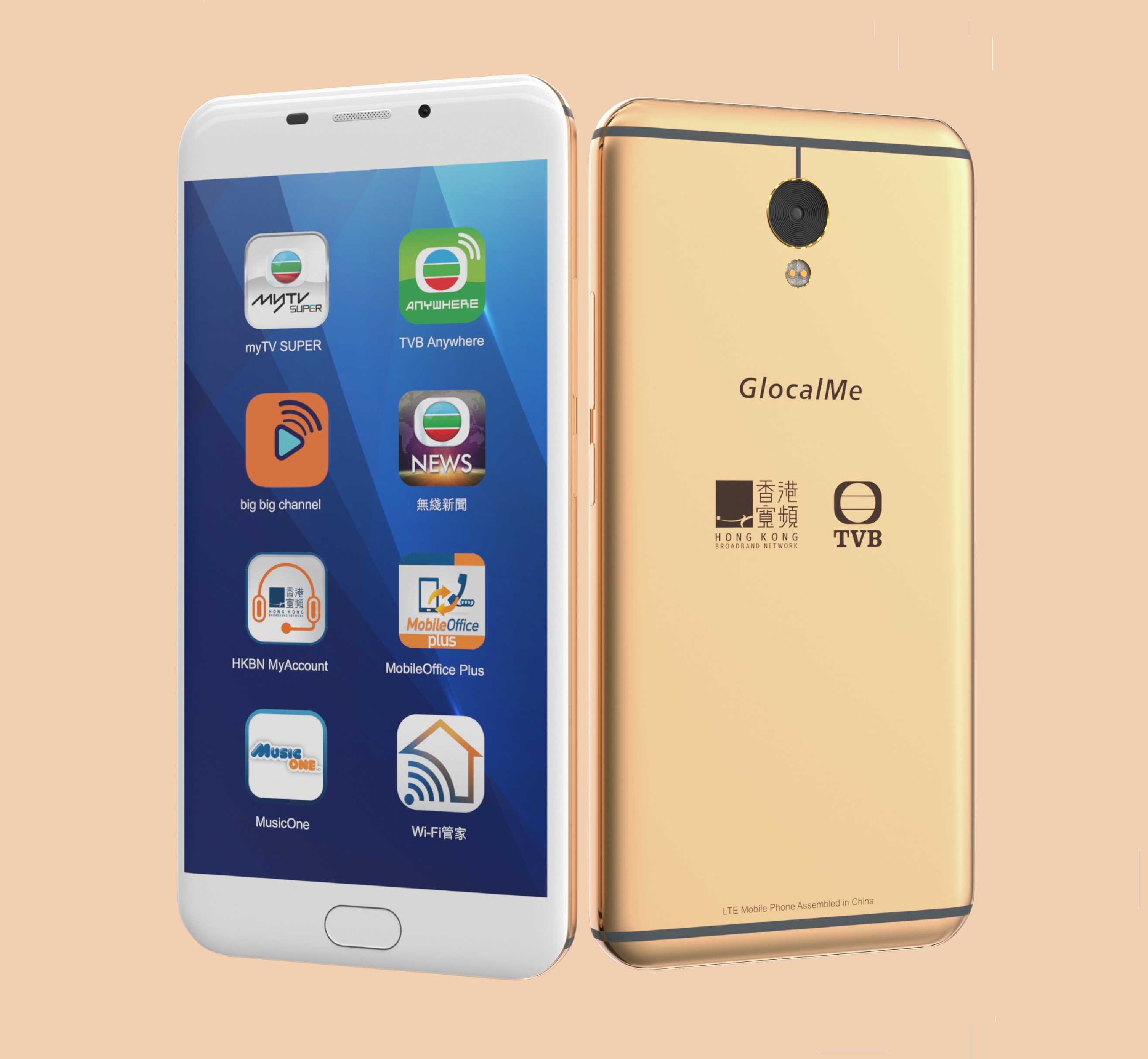 Pre-loaded with TVB's 4 most popular infotainment APPs, the Global Phone leverages patented CloudSIM technology to give users seamless 4G data access across more than 60+ regions worldwide. 