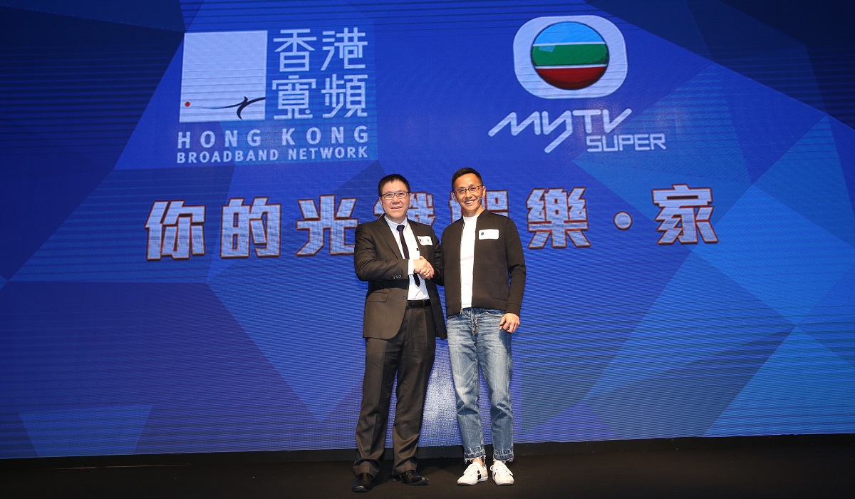 HKBN CEO and Co-Owner William Yeung and TVB Executive Director and General Manager Mr. S. K. Cheong